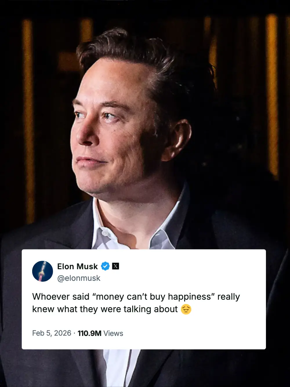 Twitter Screenshot Example - Elon Musk Tweet with twittershots